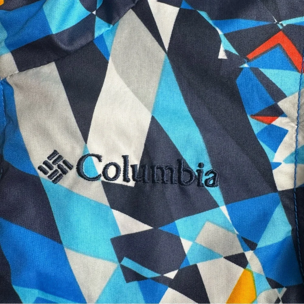 Columbia Baby Blue Colorful Geometric Pattern Fleece Lined ‎ Jacket 3-6 Months